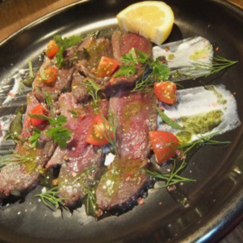 蝦夷鹿のカルパッチョ(ハルベルバル)