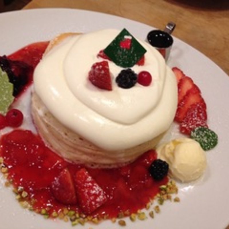 ジャージークリームのパンケーキ(パンケーキママカフェ VoiVoi （ヴォイヴォイ）)