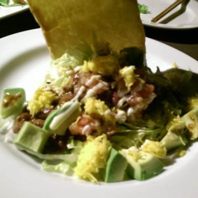 パリパリ器のメキシカンサラダ(パンテラネグラ)