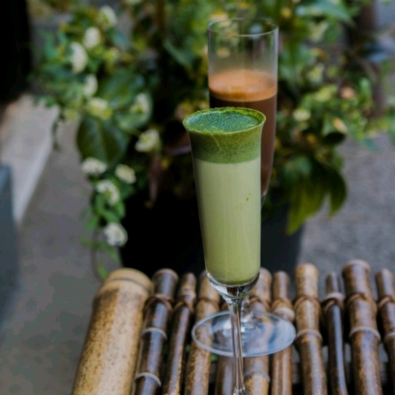 抹茶ラテ&ビチェリン(ZEF京都 祇園 白川)