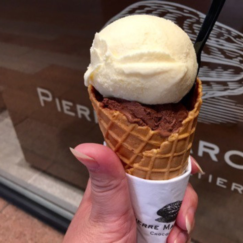 上がアーモンドミルク
下がチョコレート(ピエール マルコリーニ 名古屋)