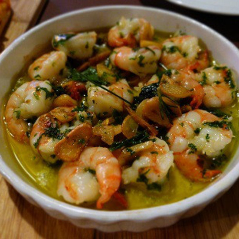 海老のガーリックオイル煮(La Pizzeria Nakayama)