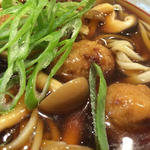 鶏の肉団子ときのこのあんかけ蕎麦(ひさご・そば)