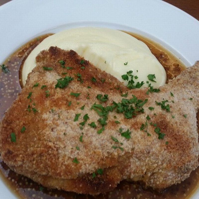 ランチのプリフィックスコース（メイン・鶏のもも肉パン粉焼）(ビストロ コティディアン (Bistrot Quotidien))