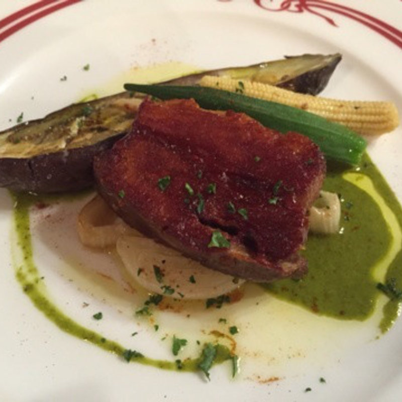 豚肉(バジルソース)(ビストロ・ダ・アンジュ)