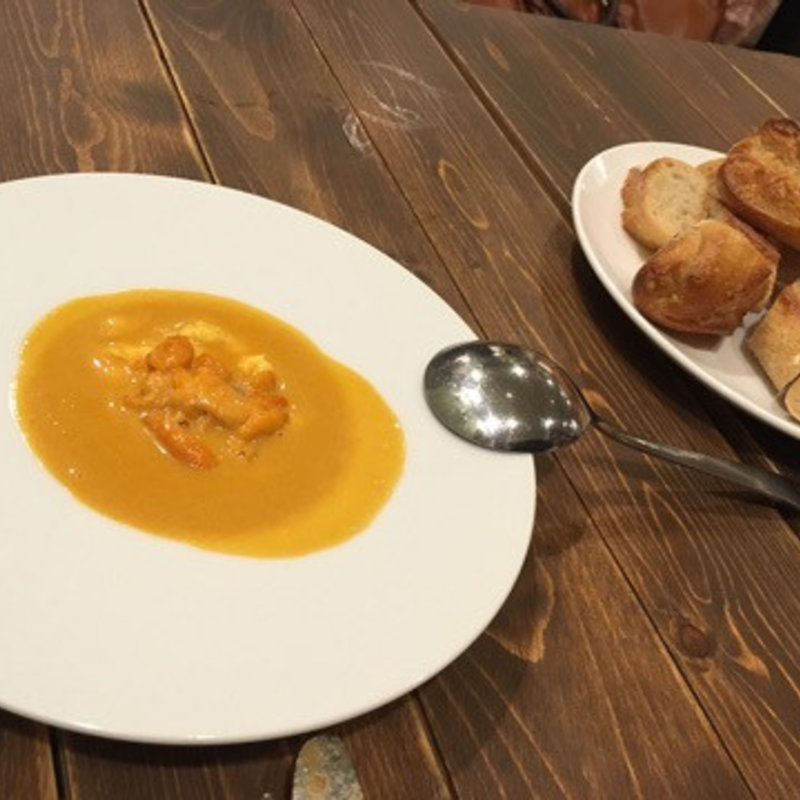 雲丹卵とオマールエビのソース(bistro-yagishowten)