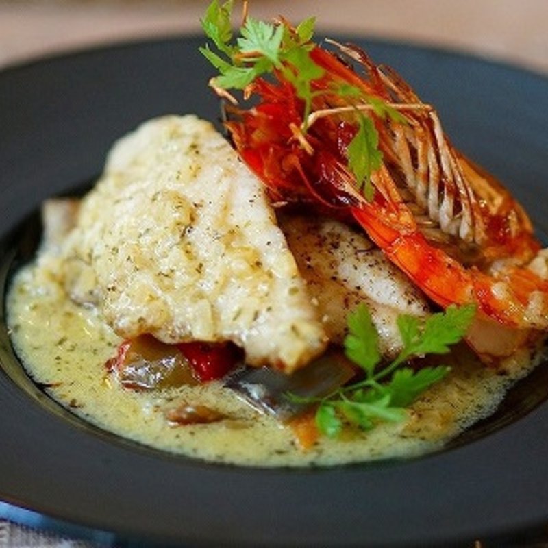 黒鯛とエビのグリル(ビストロゼブラ)