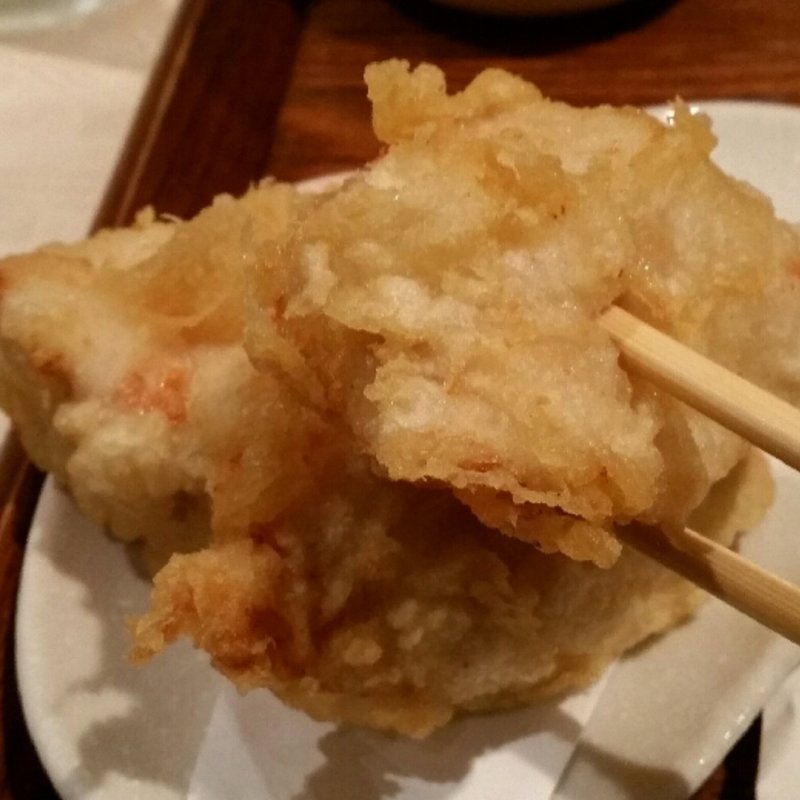 朝挽き鶏の天ぷら(ひだりうま )