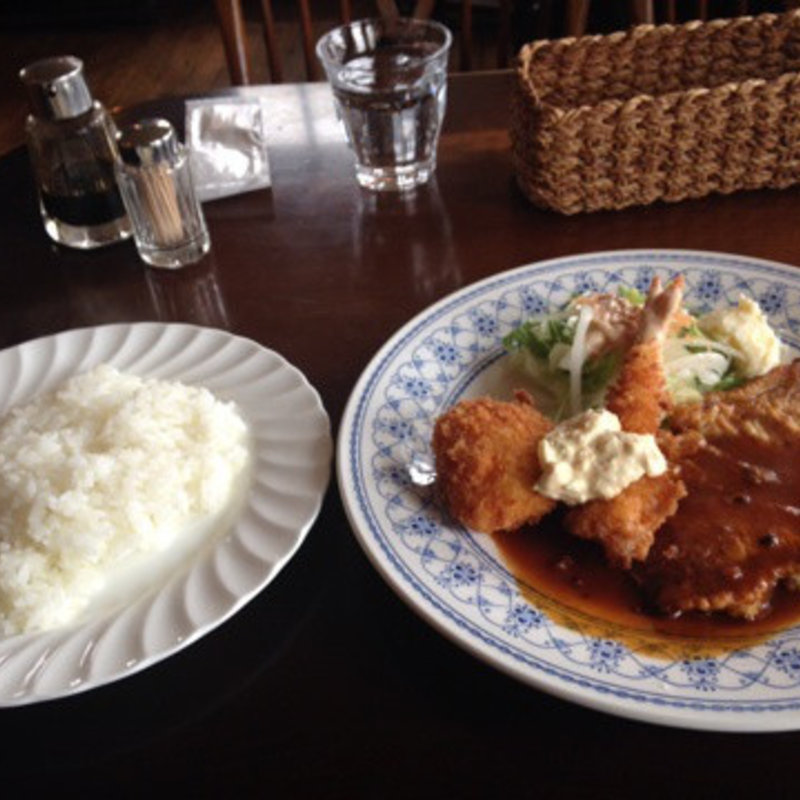 ポークピカタ&エビフライ&クリーミーコロッケ(フィフスアベニュー )