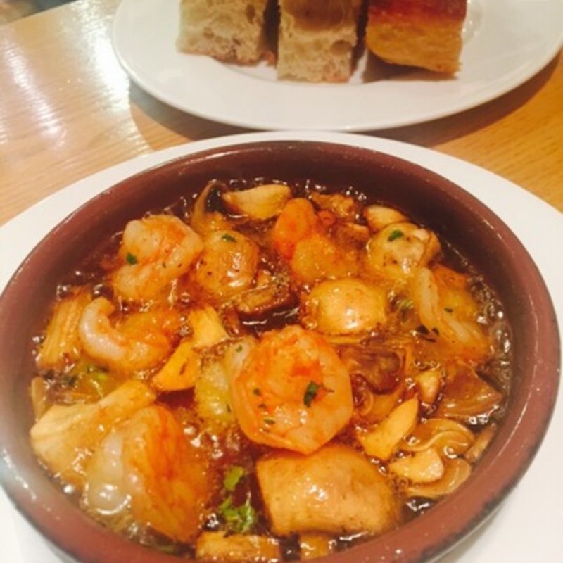 海老とマッシュルームのアヒージョ(Sakura)