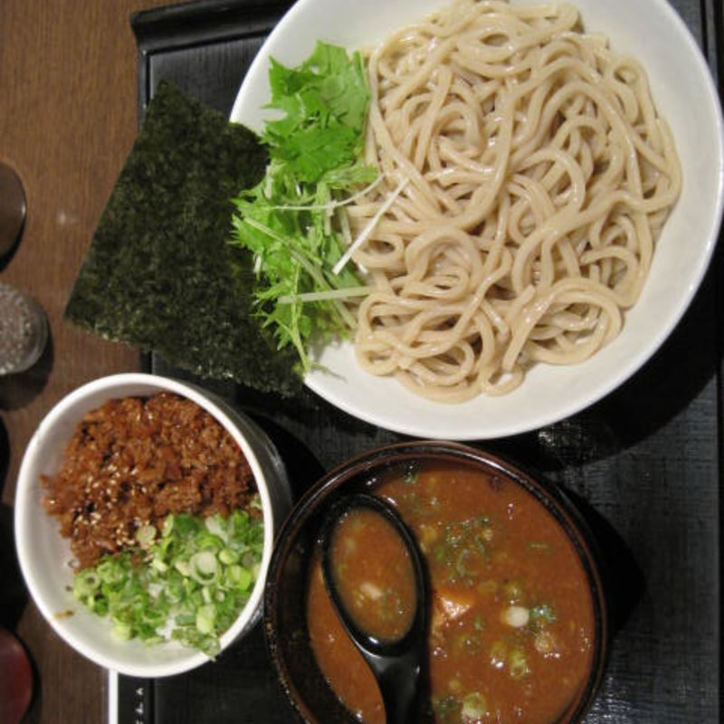つけ麺中盛（400g）　豚味噌飯(ブラウン)