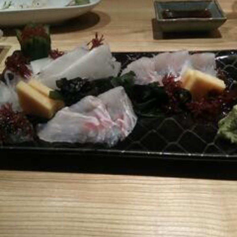 真ハタのお刺身(ふれあ （クワヤキウオサイフレア）)