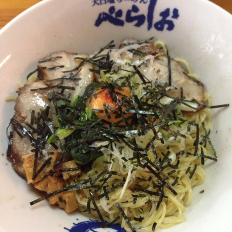塩まぜ麺(天日塩らーめん べらしお 福祉住吉東店)