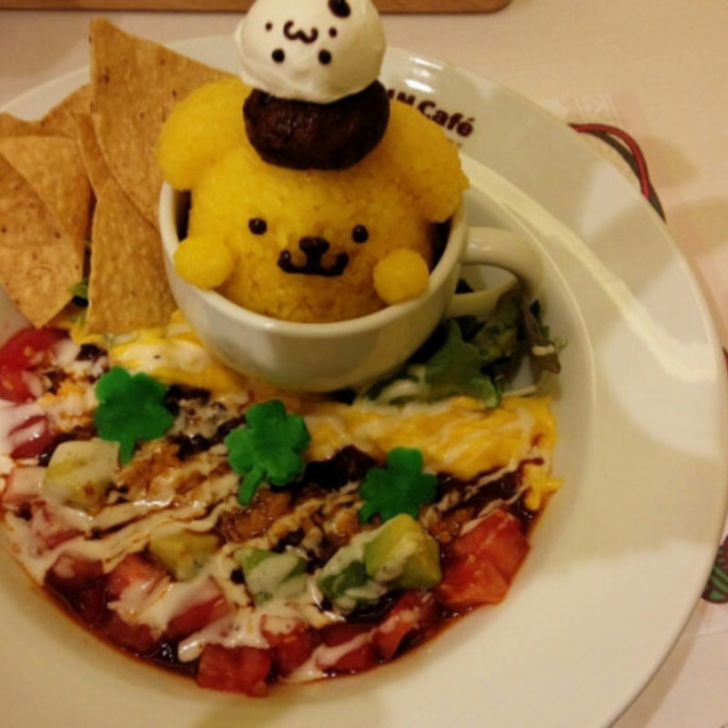 ﾎﾟﾑﾎﾟﾑﾌﾟﾘﾝﾀｺﾗｲｽ(ポムポムプリンカフェ 原宿店 )