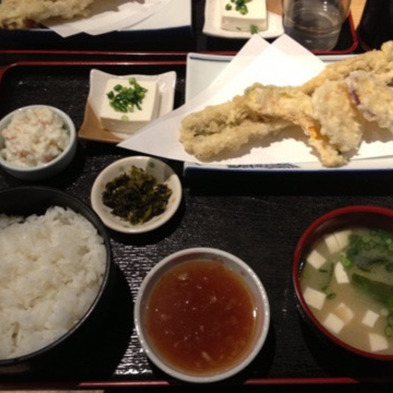 アナゴ天ぷら定食(まさいち)