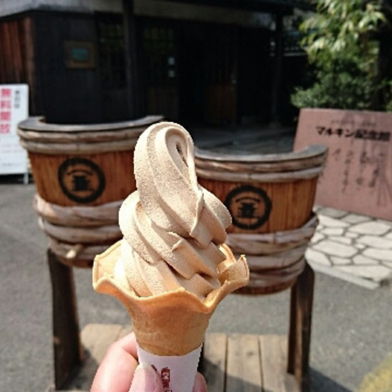 醤油ソフトクリーム(マルキン醤油記念館)