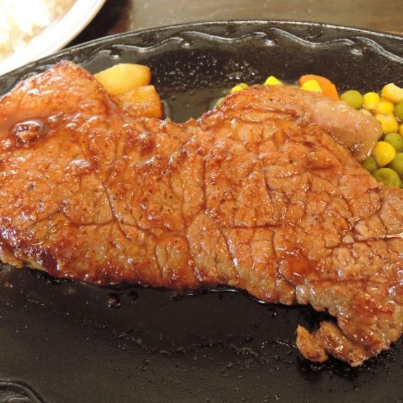 ステーキランチライス付き（ガーリック味）(マルシゲ )