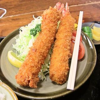 ジャンボエビフライ定食(まるよ 西条店 )
