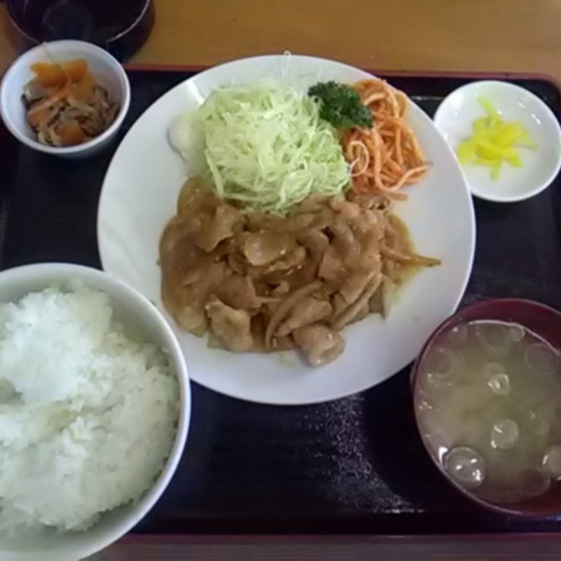豚バラ生姜焼き定食(まる久食堂 )