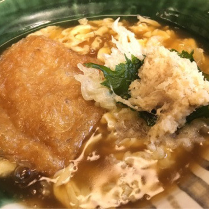あんかけ玉子とじきつねうどん(みくりやうどん)