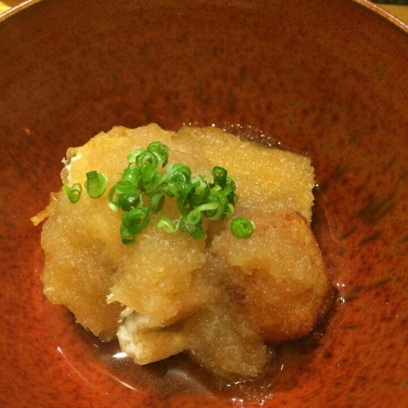 穴子の揚げ煮おろし、白茄子の焚いたん(みつや)