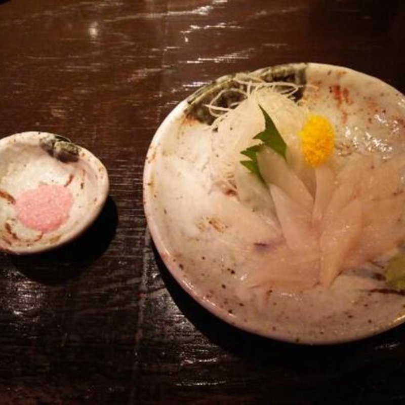 皮はぎ刺身(肝しょうゆ)(めだか )