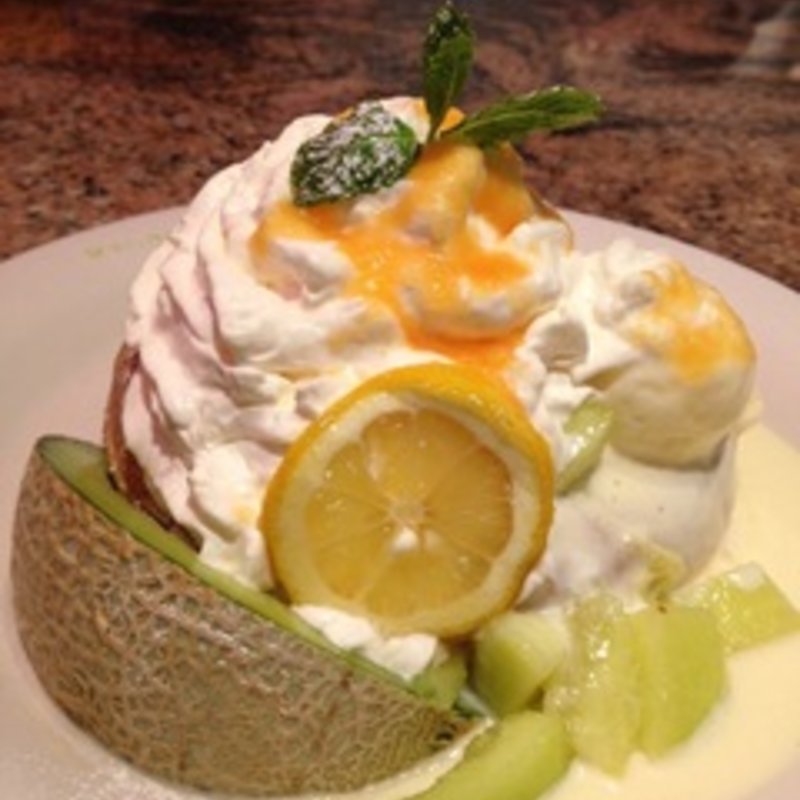 アンデスメロンとレモンクリームのパンケーキ(MOKUOLA -lumine ikebukuro- モクオラ -ルミネ池袋-)