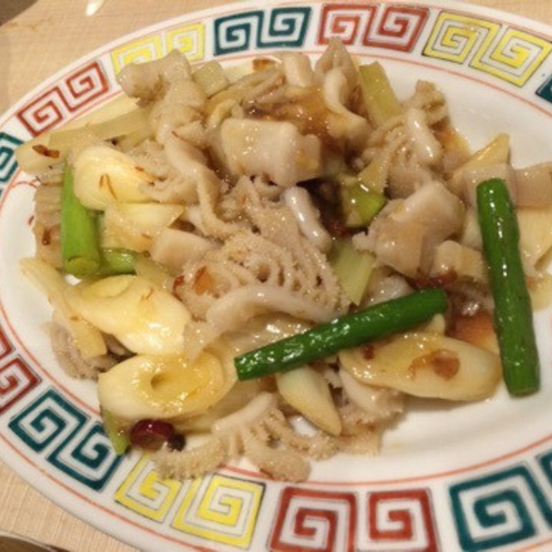 せんまいのXO醬炒め(大衆おっさんパラダイス モツの朝立ち)