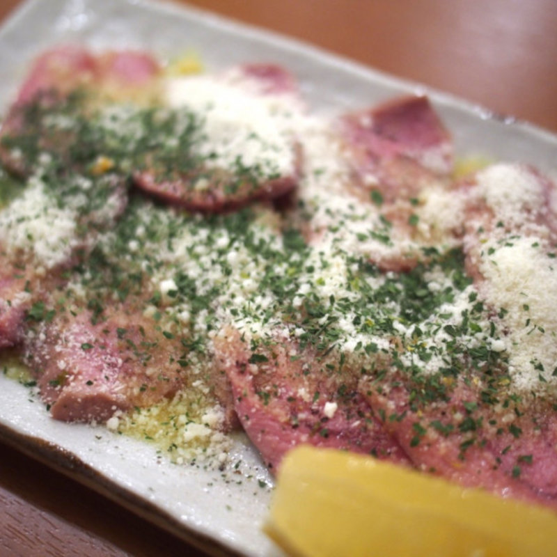 上カシラカルパッチョ(もつ千 神田西口店)