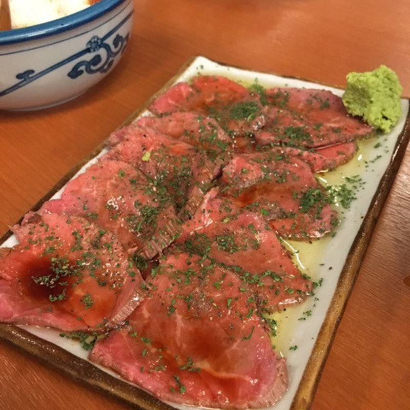 柔らかローストビーフ(もつ千 赤坂本店)