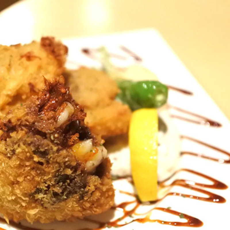 岡山産ジビエのチーズカツレツ(ももたろうの屋台 )