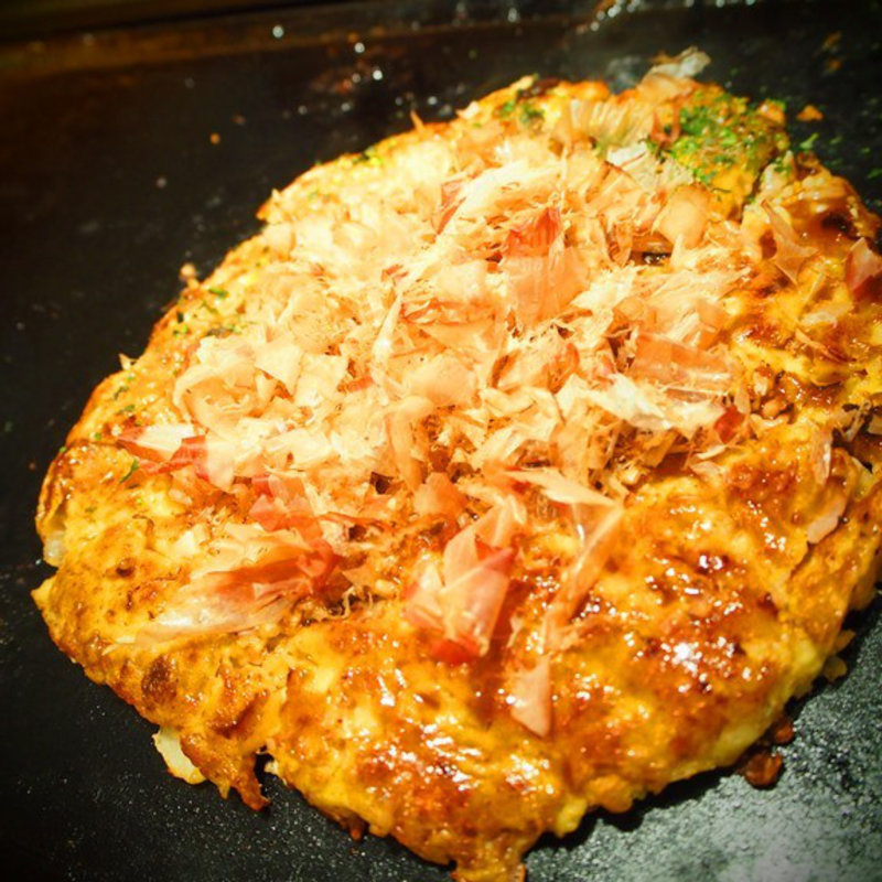 肉天お好み焼き＋海老(もんじゃ麦 西仲店 )