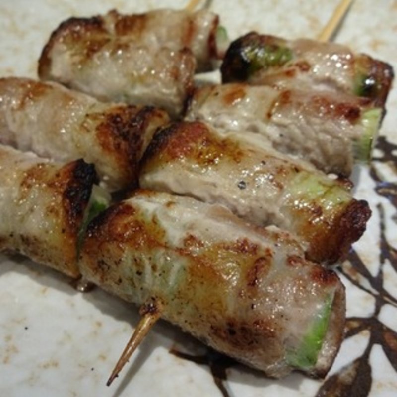 アスパラ肉巻き（塩）(焼き鳥みや)