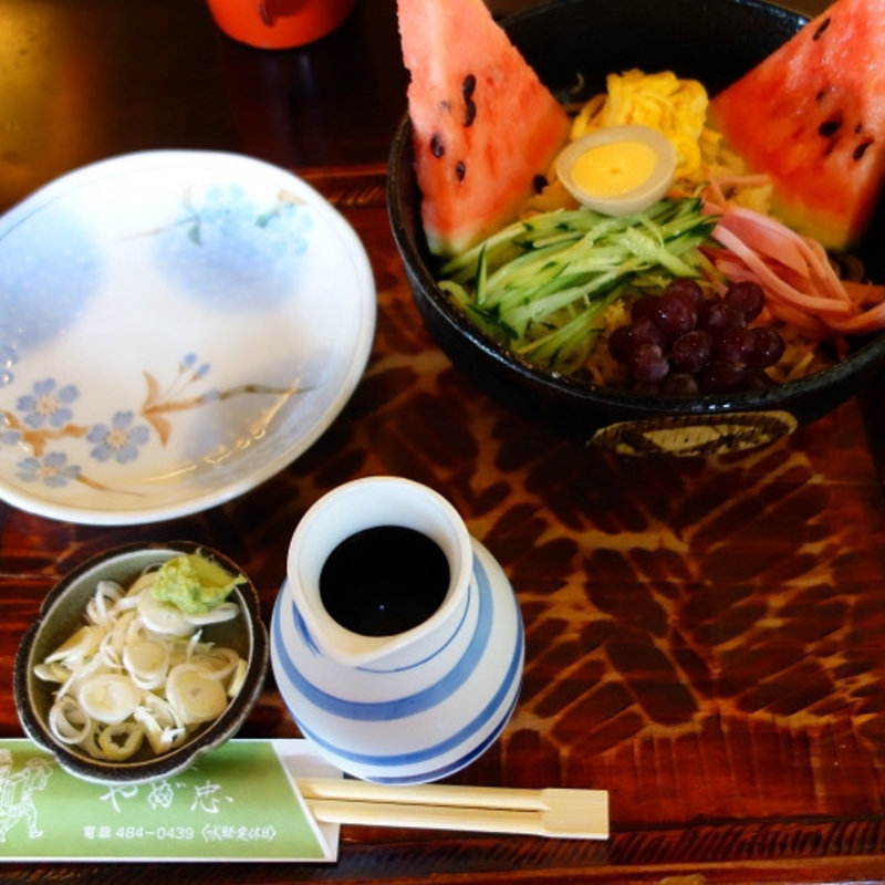 冷したぬきそば(手打ちそば やぶ忠)