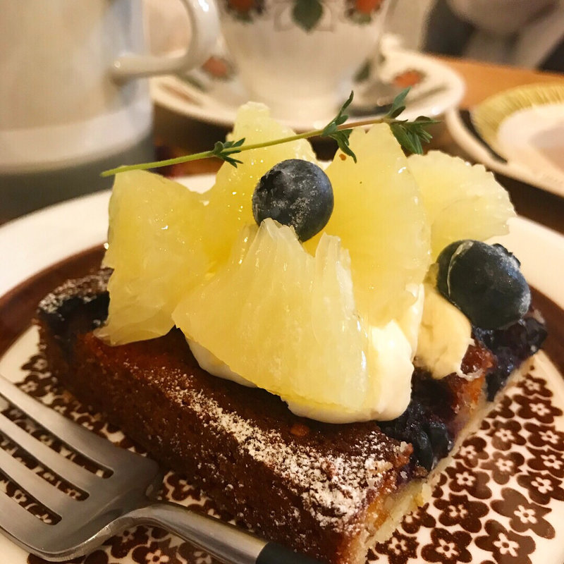 文旦とブルーベリーのクリームチーズタルト(tawanico)