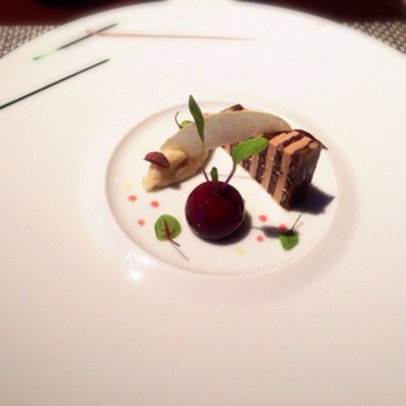 鴨のフォアグラのテリーヌ(ラ ターブル ドゥ ジョエル・ロブション)