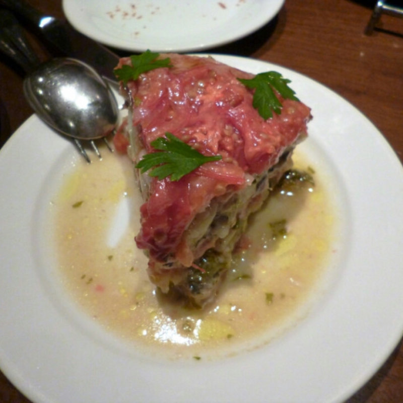 イワシと野菜の重ね焼きパヴェ(ラ・トォルトゥーガ)