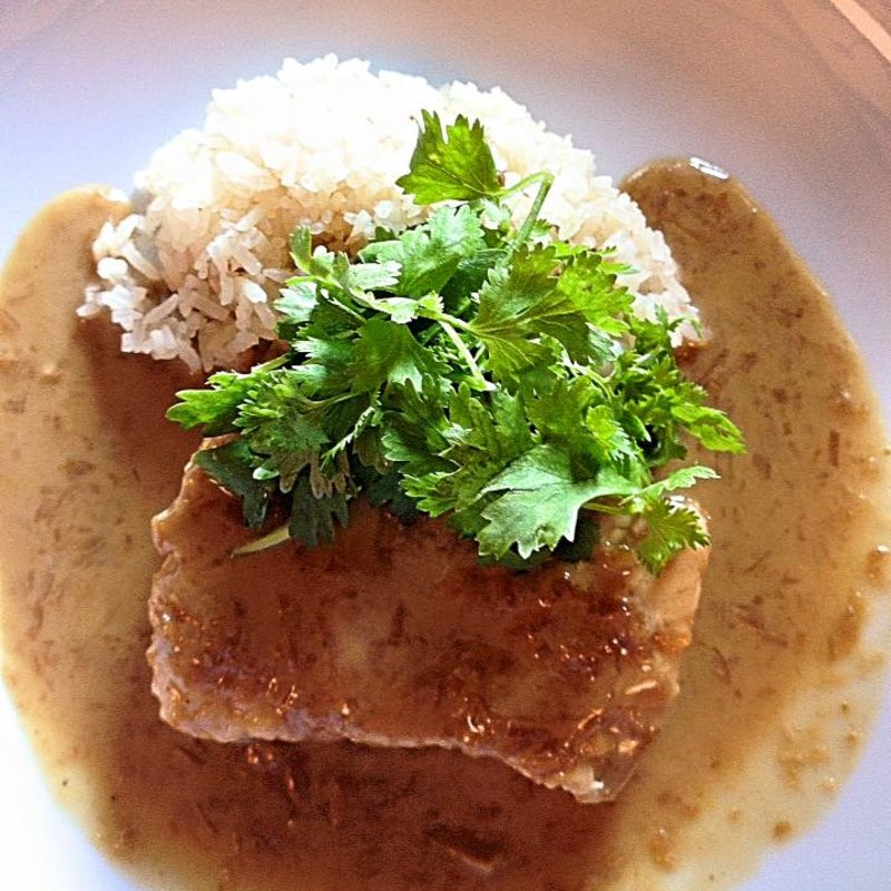 カジキマグロのライムソテー グリーンカレーソース(La Maison Kioi 赤坂プリンス クラシックハウス 東京ガーデンテラス紀尾井町)