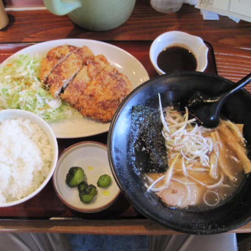 ジャンボメンチカツセット(らーめん げんき屋 吉川店)