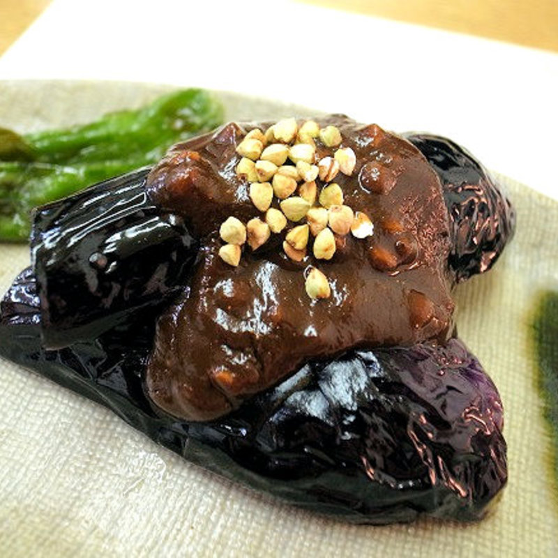 なすのそばみそ掛け(そば工房 玉江)