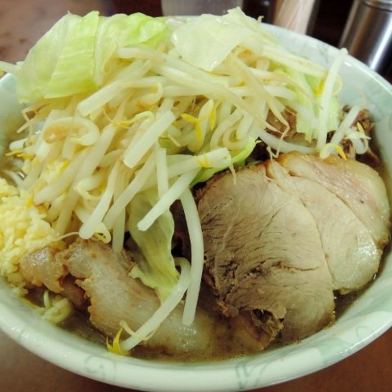 小ラーメン（ニンニクだけ）(ラーメン二郎 めじろ台法政大学前店 （らーめんじろう）)