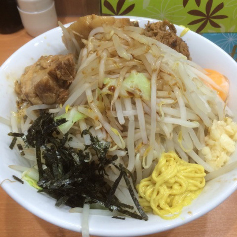 油そば （ヤサイニンニク少しカラメカレーマヨネーズ）(らーめん忍者)