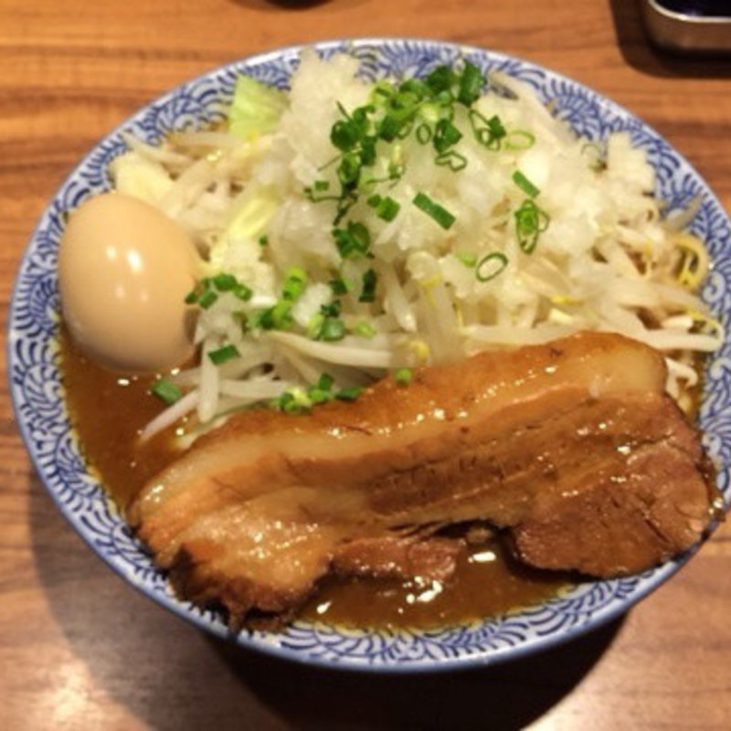 カレーラーメン ミニ ちょい辛め 野菜普通 ニンニクなし(ラーメン燈郎)