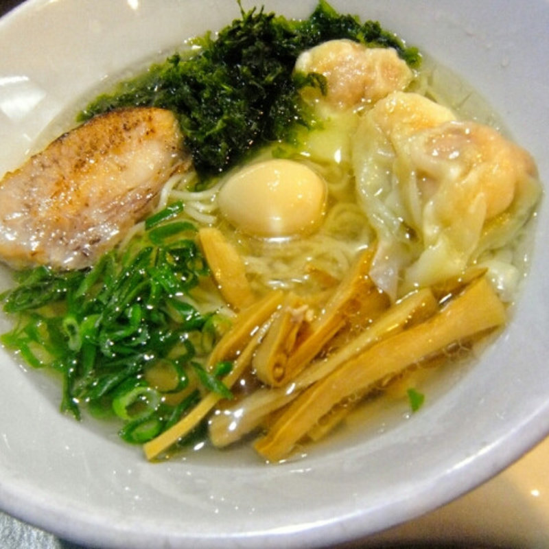 心の塩ラーメン(海老ワンタン)(らー神 心温 （ここあ）)