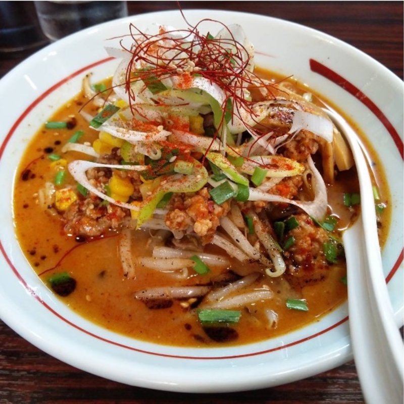 辛鬼味噌麺+松茸ごはん(らー麺 あけどや )