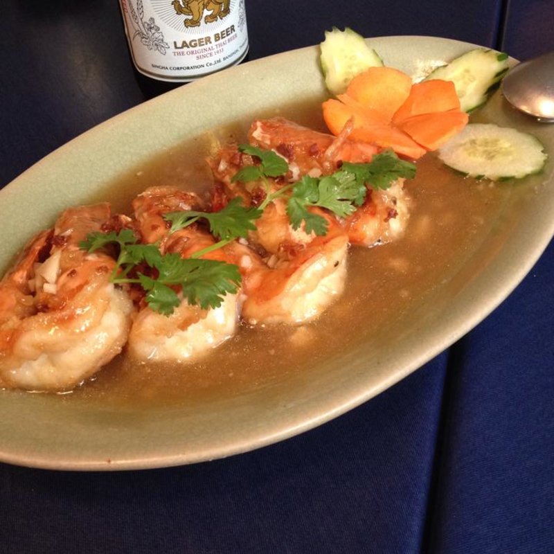 有頭海老のココナッツチリソースがけ　Chu Chi Goong(ライステラス)