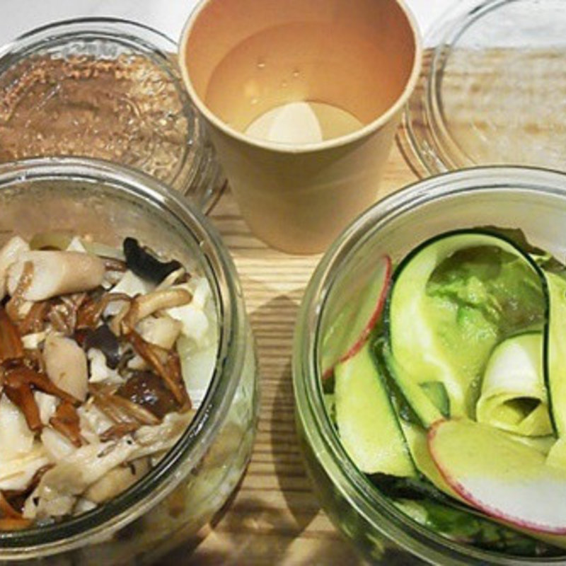 キノコのリゾットとサラダのセット(ラス)