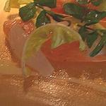 スコットランドサーモンのマリネ　シャルドヴィネガー風味の新玉葱と共に(ラトリエ ドゥ ジョエル・ロブション （L'ATELIER de Joel Robuchon）)