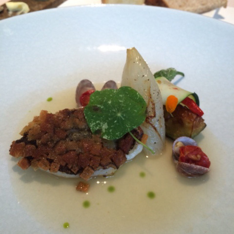 カサゴのポアレ(ランベリー ナオト キシモト 京都 （L'EMBELLIR Naoto Kishimoto）)