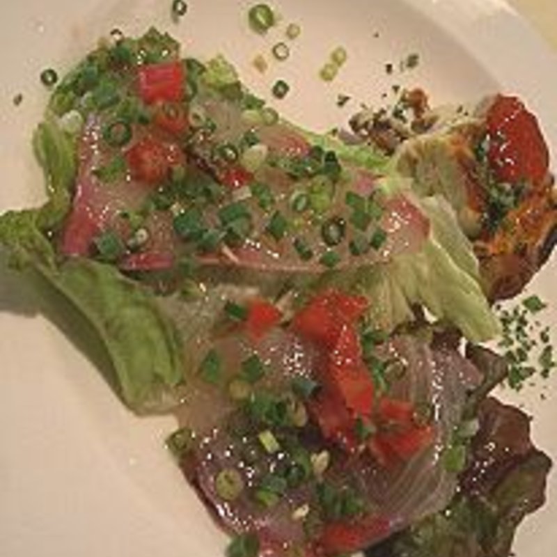 カンパチのマリネとキノコのフリッタータ(リストランテ ビス)